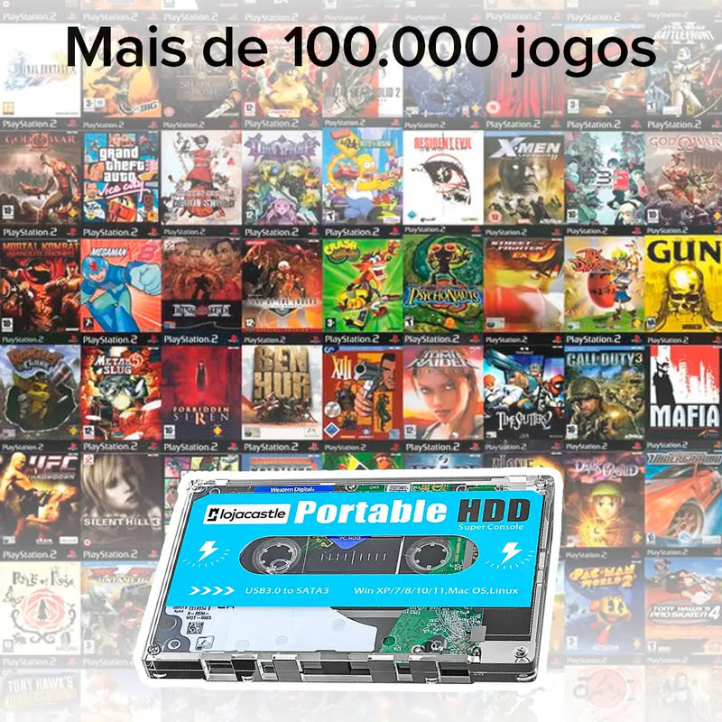 FitaPlay™ Super Console Portátil de 100.000 Jogos